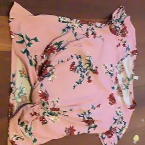 Candies floral tie front  formal blouse